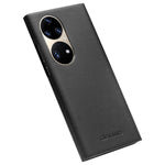 QIALINO Magnetic Side Window View Custodia per smartphone in vera pelle, For Huawei P50, For Huawei P50 Pro