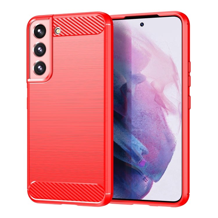 Custodia per telefono TPU in fibra di carbonio con trama spazzolata, For Samsung Galaxy S23 5G, For Samsung Galaxy S23+ 5G, For Samsung Galaxy S23 Ultra 5G