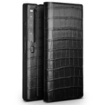 Custodia per telefono in vera pelle con motivo coccodrillo QIALINO, For Huawei Mate XS 2, For Huawei P50 Pocket