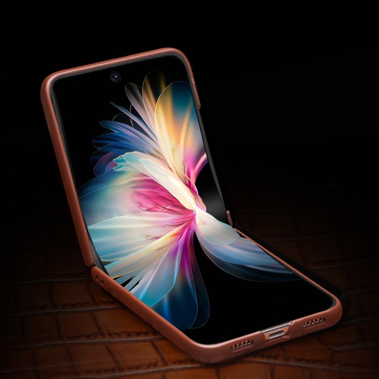 Custodia per telefono in vera pelle con motivo coccodrillo QIALINO, For Huawei Mate XS 2, For Huawei P50 Pocket
