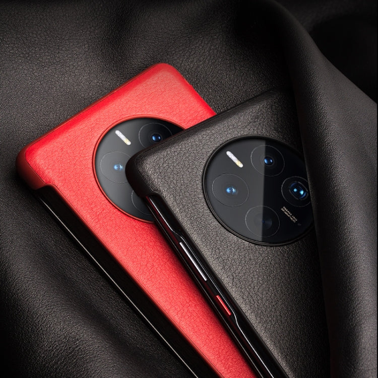 QIALINO Custodia per smartphone con vista sulla finestra laterale in vera pelle, For Huawei Mate 50 Pro, For Huawei Mate 50, For Huawei Mate X2, For Huawei P30 Pro, For Huawei P30, For Huawei P50, For Huawei P50 Pro