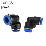 LAIZE 10 pezzi connettore pneumatico a gomito in plastica a montaggio rapido, PV-4, PV-6, PV-8, PV-10, PV-12, PV-14, PV-16