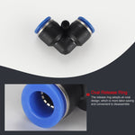 LAIZE 10 pezzi connettore pneumatico a gomito in plastica a montaggio rapido, PV-4, PV-6, PV-8, PV-10, PV-12, PV-14, PV-16