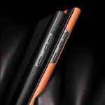 QIALINO Custodia per smartphone con vista sulla finestra laterale in vera pelle, For Samsung Galaxy Note20 Ultra, For Samsung Galaxy S21 5G, For Samsung Galaxy S21+ 5G, For Samsung Galaxy S21 Ultra 5G