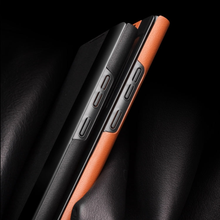 QIALINO Custodia per smartphone con vista sulla finestra laterale in vera pelle, For Samsung Galaxy Note20 Ultra, For Samsung Galaxy S21 5G, For Samsung Galaxy S21+ 5G, For Samsung Galaxy S21 Ultra 5G