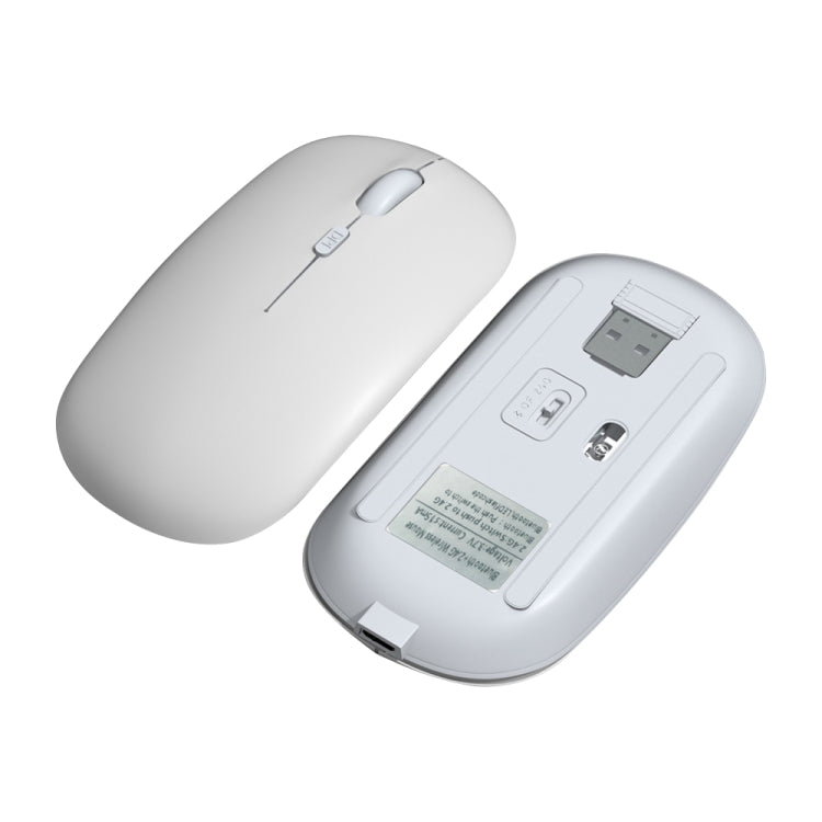 FOREV FVW312 1600dpi Bluetooth 2.4G Mouse Wireless Dual Mode, Bluetooth + 2.4G(White), Bluetooth + 2.4G(Black), Bluetooth + 2.4G(Pink), Bluetooth + 2.4G(Purple), Bluetooth + 2.4G(Yellow), Bluetooth + 2.4G(Blue), Bluetooth + 2.4G(Mint Green)������������...