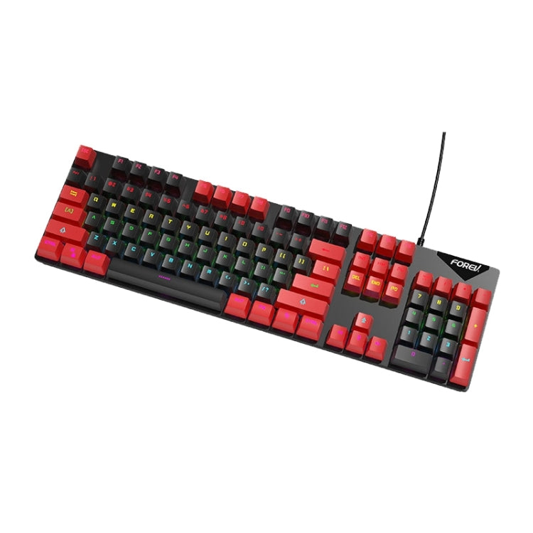FOREV FVQ302 Tastiera illuminata da gioco meccanica cablata a colori misti