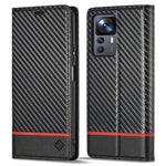 LC.IMEEKE Custodia per telefono in pelle con vibrazione in fibra di carbonio, For Xiaomi 12T/12T Pro/Redmi K50 Ultra, For Xiaomi Redmi K50 Ultra