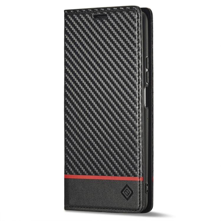 LC.IMEEKE Custodia per telefono in pelle con vibrazione in fibra di carbonio, For Xiaomi 12T/12T Pro/Redmi K50 Ultra, For Xiaomi Redmi K50 Ultra