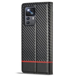 LC.IMEEKE Custodia per telefono in pelle con vibrazione in fibra di carbonio, For Xiaomi 12T/12T Pro/Redmi K50 Ultra, For Xiaomi Redmi K50 Ultra