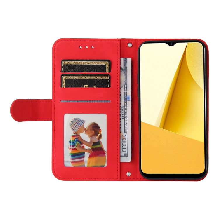 Custodia per telefono in pelle con bottone in metallo con albero della vita Skin Feel, For vivo Y16 / Y02s, For vivo Y35 4G / Y22s / Y22