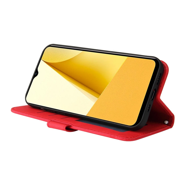 Custodia per telefono in pelle con bottone in metallo con albero della vita Skin Feel, For vivo Y16 / Y02s, For vivo Y35 4G / Y22s / Y22