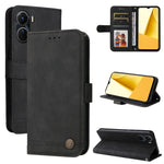 Custodia per telefono in pelle con bottone in metallo con albero della vita Skin Feel, For vivo Y16 / Y02s, For vivo Y35 4G / Y22s / Y22