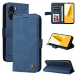 Custodia per telefono in pelle con bottone in metallo con albero della vita Skin Feel, For vivo Y16 / Y02s, For vivo Y35 4G / Y22s / Y22
