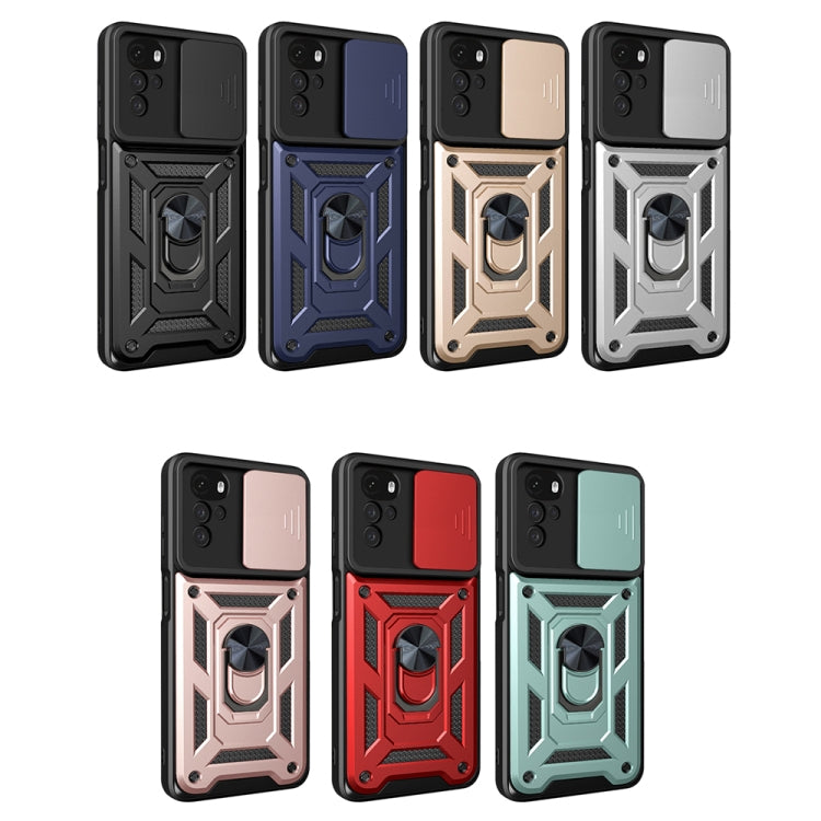 Cover per fotocamera scorrevole Custodia per telefono in TPU + PC, For Motorola Moto G22