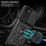 Cover per fotocamera scorrevole Custodia per telefono in TPU + PC, For Motorola Moto G22
