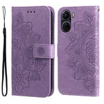 Custodia per telefono in pelle goffrata con fiori a 7 petali, For vivo Y16 / Y02s, For vivo Y35 4G / Y22s / Y22