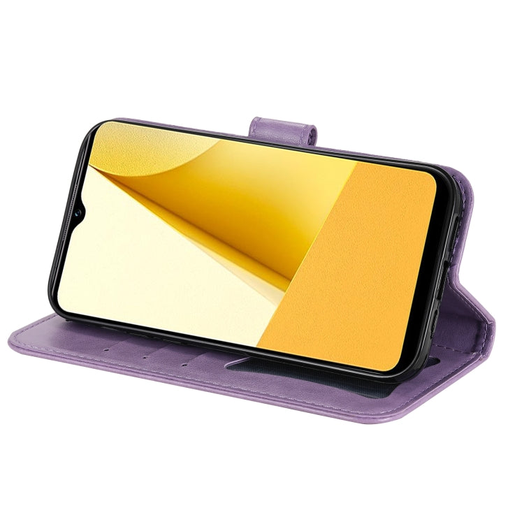 Custodia per telefono in pelle goffrata con fiori a 7 petali, For vivo Y16 / Y02s, For vivo Y35 4G / Y22s / Y22
