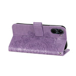 Custodia per telefono in pelle goffrata con fiori a 7 petali, For vivo Y16 / Y02s, For vivo Y35 4G / Y22s / Y22