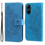 Custodia per telefono in pelle goffrata con fiori a 7 petali, For vivo Y16 / Y02s, For vivo Y35 4G / Y22s / Y22