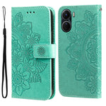 Custodia per telefono in pelle goffrata con fiori a 7 petali, For vivo Y16 / Y02s, For vivo Y35 4G / Y22s / Y22