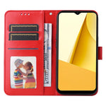 Custodia per telefono in pelle di girasole goffrata, For vivo Y16 / Y02s, For vivo Y35 4G / Y22s / Y22