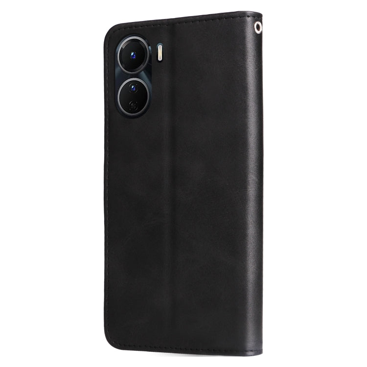Custodia per telefono in pelle con cerniera in vitello, For vivo Y16 / Y02s, For vivo Y35 4G / Y22s / Y22