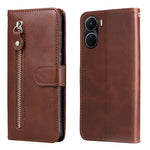 Custodia per telefono in pelle con cerniera in vitello, For vivo Y16 / Y02s, For vivo Y35 4G / Y22s / Y22