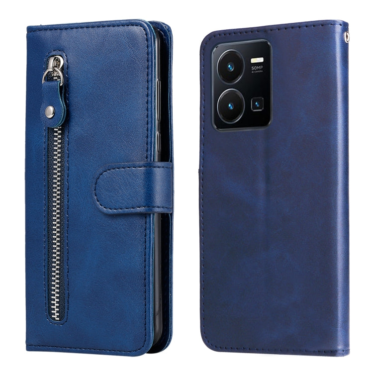 Custodia per telefono in pelle con cerniera in vitello, For vivo Y16 / Y02s, For vivo Y35 4G / Y22s / Y22