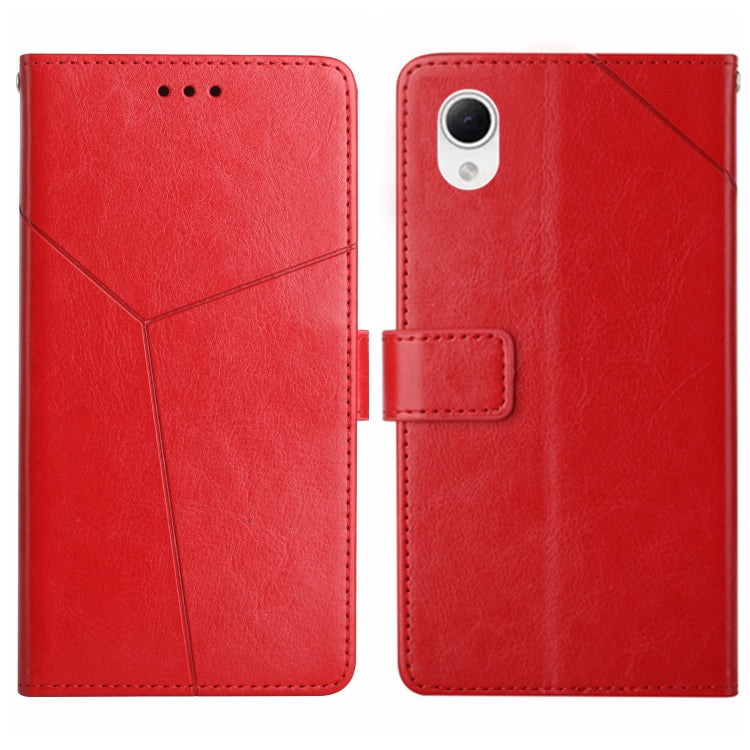 HT01 Cassa del telefono di cuoio di vibrazione del modello a forma di Y, For Samsung Galaxy A04 4G, For Samsung Galaxy A04s, For Samsung Galaxy A23 5G JP Version, For Samsung Galaxy A23e/A23s