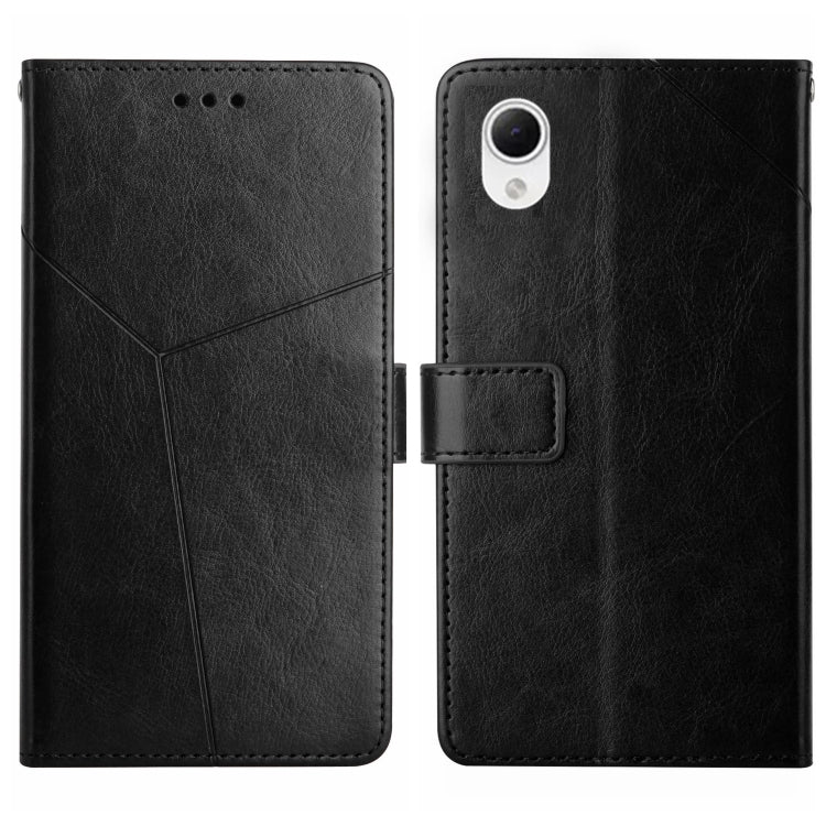 HT01 Cassa del telefono di cuoio di vibrazione del modello a forma di Y, For Samsung Galaxy A04 4G, For Samsung Galaxy A04s, For Samsung Galaxy A23 5G JP Version, For Samsung Galaxy A23e/A23s