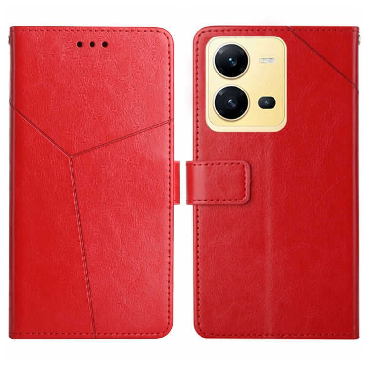 HT01 Cassa del telefono di cuoio di vibrazione del modello a forma di Y, For Sony Xperia 5 IV, For vivo X80 Lite/V25 5G, For Honor 70 Pro/70 Pro+, For Motorola Edge 30 Ultra/Moto X30 Pro
