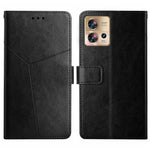 HT01 Cassa del telefono di cuoio di vibrazione del modello a forma di Y, For Motorola Edge 30 Fusion/Moto S30 Pro