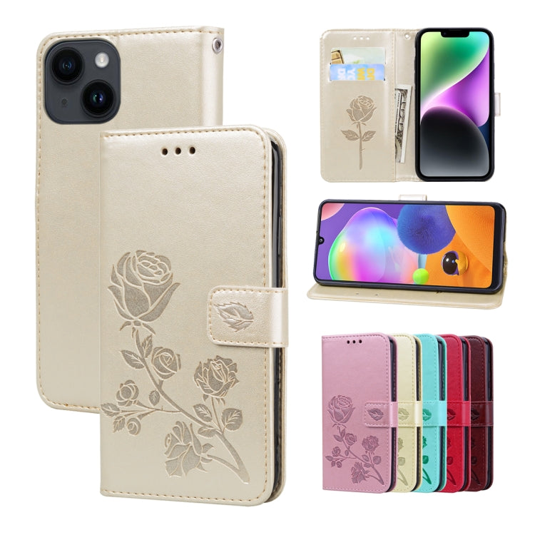 Custodia per telefono in pelle PU con flip in rilievo rosa, For iPhone 14 Plus, For iPhone 14 Pro Max, For iPhone 14 Pro, For iPhone 14