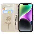 Custodia per telefono in pelle PU con flip in rilievo rosa, For iPhone 14 Plus, For iPhone 14 Pro Max, For iPhone 14 Pro, For iPhone 14