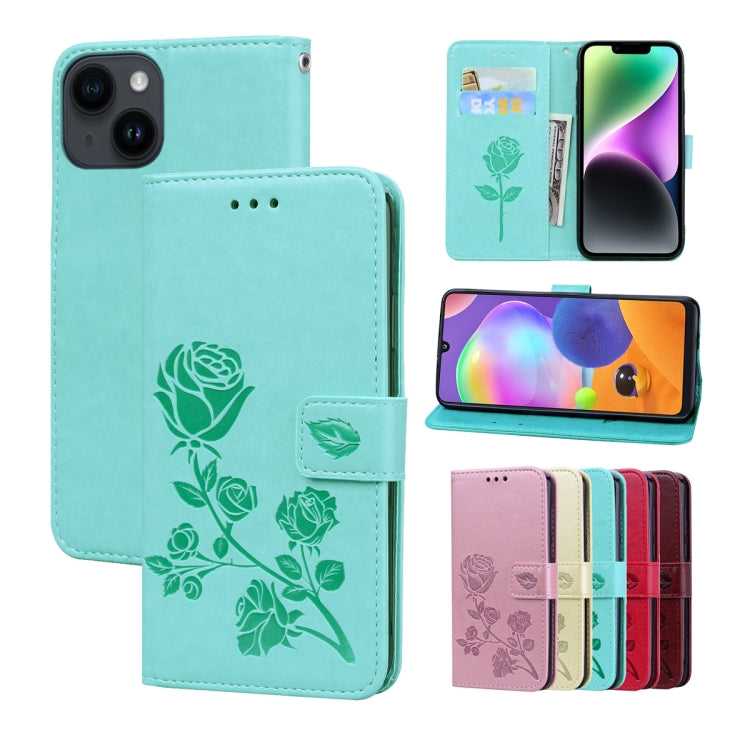 Custodia per telefono in pelle PU con flip in rilievo rosa, For iPhone 14 Plus, For iPhone 14 Pro Max, For iPhone 14 Pro, For iPhone 14