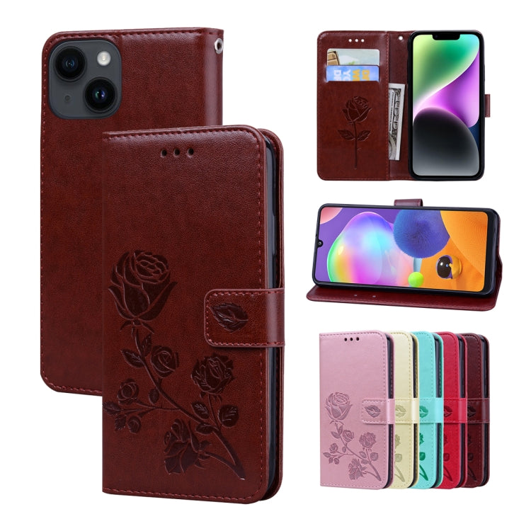 Custodia per telefono in pelle PU con flip in rilievo rosa, For iPhone 14 Plus, For iPhone 14 Pro Max, For iPhone 14 Pro, For iPhone 14