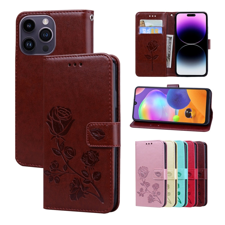 Custodia per telefono in pelle PU con flip in rilievo rosa, For iPhone 14 Plus, For iPhone 14 Pro Max, For iPhone 14 Pro, For iPhone 14