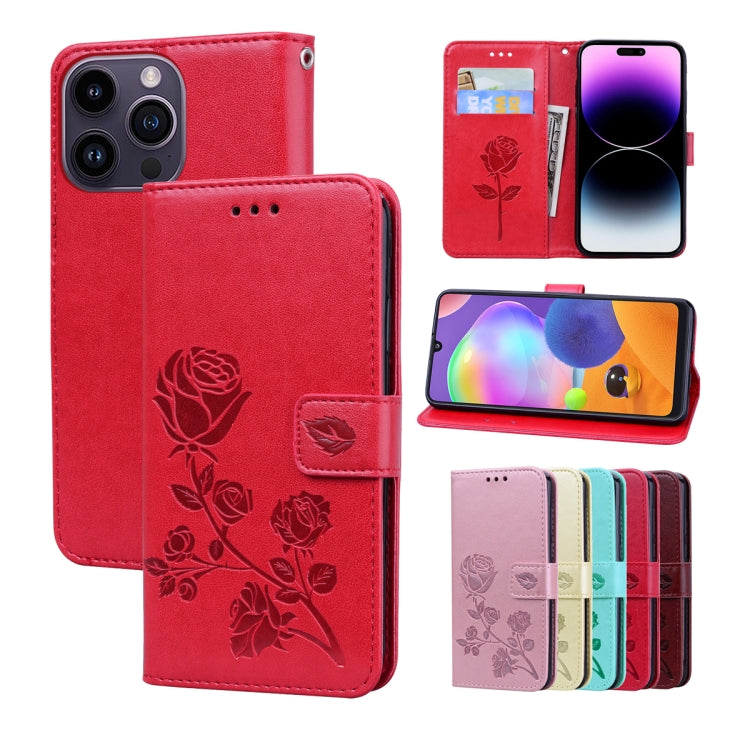 Custodia per telefono in pelle PU con flip in rilievo rosa, For iPhone 14 Plus, For iPhone 14 Pro Max, For iPhone 14 Pro, For iPhone 14