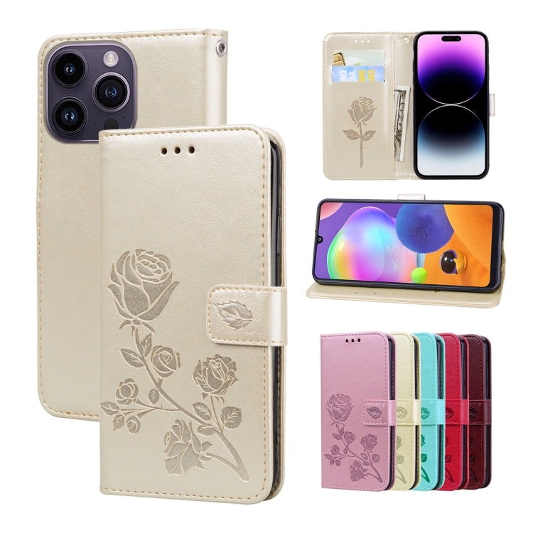 Custodia per telefono in pelle PU con flip in rilievo rosa, For iPhone 14 Plus, For iPhone 14 Pro Max, For iPhone 14 Pro, For iPhone 14
