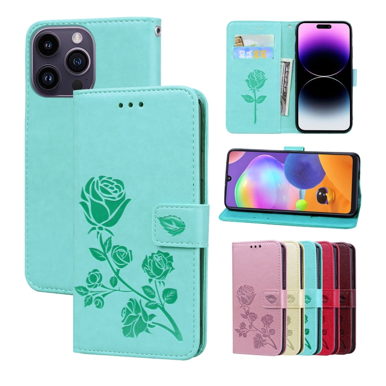Custodia per telefono in pelle PU con flip in rilievo rosa, For iPhone 14 Plus, For iPhone 14 Pro Max, For iPhone 14 Pro, For iPhone 14