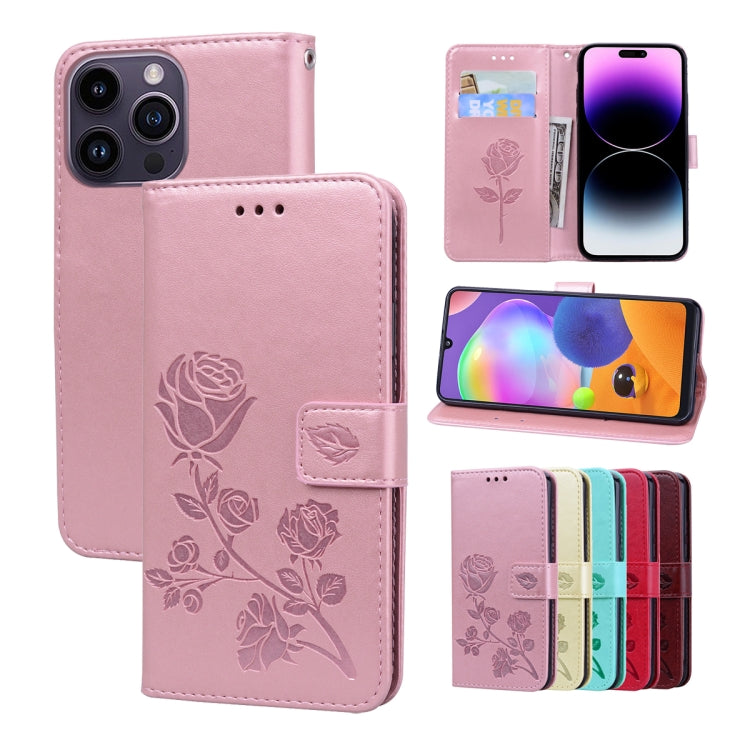 Custodia per telefono in pelle PU con flip in rilievo rosa, For iPhone 14 Plus, For iPhone 14 Pro Max, For iPhone 14 Pro, For iPhone 14