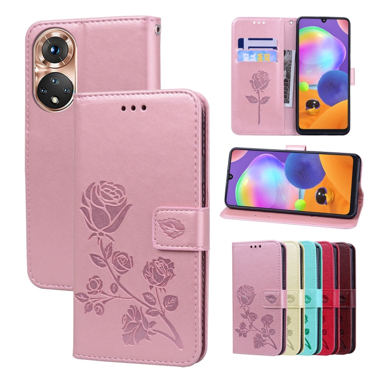 Custodia per telefono in pelle PU con flip in rilievo rosa, For Honor X7/Play 30 Plus, For Samsung Galaxy M33 5G Global, For Samsung Galaxy M53, For Samsung Galaxy A73 5G
