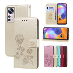 Custodia per telefono in pelle PU con flip in rilievo rosa, For Xiaomi 12/12X, For Xiaomi 12 Lite, For Xiaomi 12 Pro, For Xiaomi Redmi Note 11T Pro 5G
