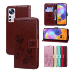 Custodia per telefono in pelle PU con flip in rilievo rosa, For Xiaomi 12/12X, For Xiaomi 12 Lite, For Xiaomi 12 Pro, For Xiaomi Redmi Note 11T Pro 5G
