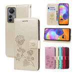 Custodia per telefono in pelle PU con flip in rilievo rosa, For Xiaomi 12/12X, For Xiaomi 12 Lite, For Xiaomi 12 Pro, For Xiaomi Redmi Note 11T Pro 5G
