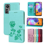 Custodia per telefono in pelle PU con flip in rilievo rosa, For Xiaomi 12/12X, For Xiaomi 12 Lite, For Xiaomi 12 Pro, For Xiaomi Redmi Note 11T Pro 5G