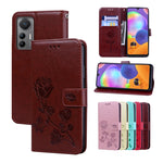 Custodia per telefono in pelle PU con flip in rilievo rosa, For Xiaomi 12/12X, For Xiaomi 12 Lite, For Xiaomi 12 Pro, For Xiaomi Redmi Note 11T Pro 5G