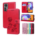 Custodia per telefono in pelle PU con flip in rilievo rosa, For Xiaomi 12/12X, For Xiaomi 12 Lite, For Xiaomi 12 Pro, For Xiaomi Redmi Note 11T Pro 5G