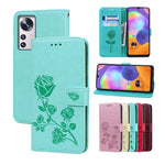 Custodia per telefono in pelle PU con flip in rilievo rosa, For Xiaomi 12/12X, For Xiaomi 12 Lite, For Xiaomi 12 Pro, For Xiaomi Redmi Note 11T Pro 5G